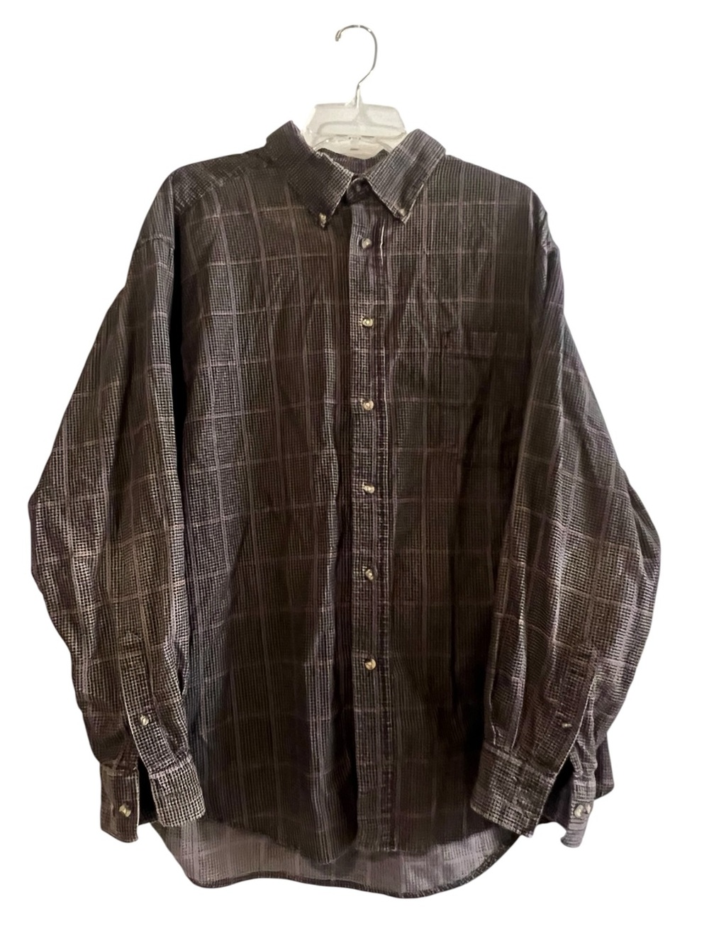 NATURALIFE Plaid Long Sleeve Button-Up Shirt XL